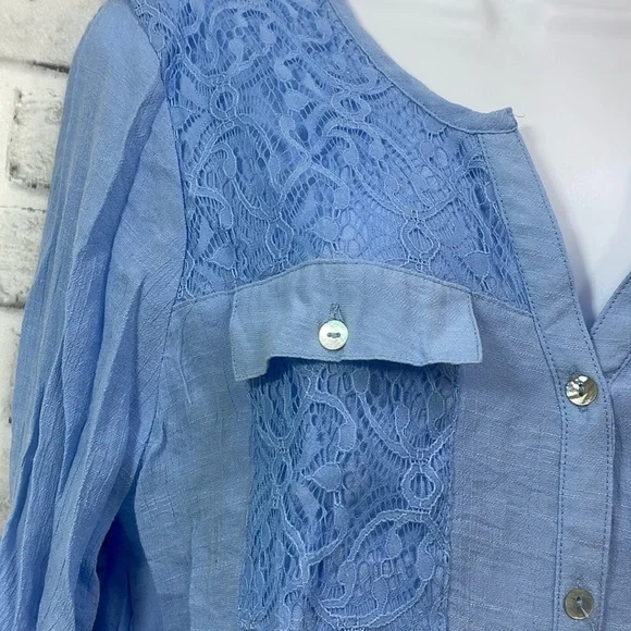 Kim Rodgers Button Up Light Weight Blouse XL - Picture 2 of 9